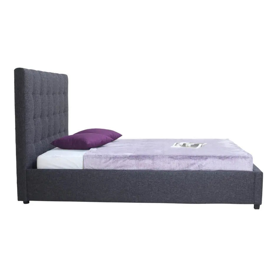 Belle Storage Bed King Charcoal Fabric Beds| Moe's Home