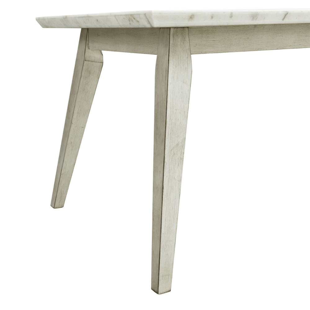 Bette Dining Table W/White Marble Top In White E Dining Tables| Roots Furniture
