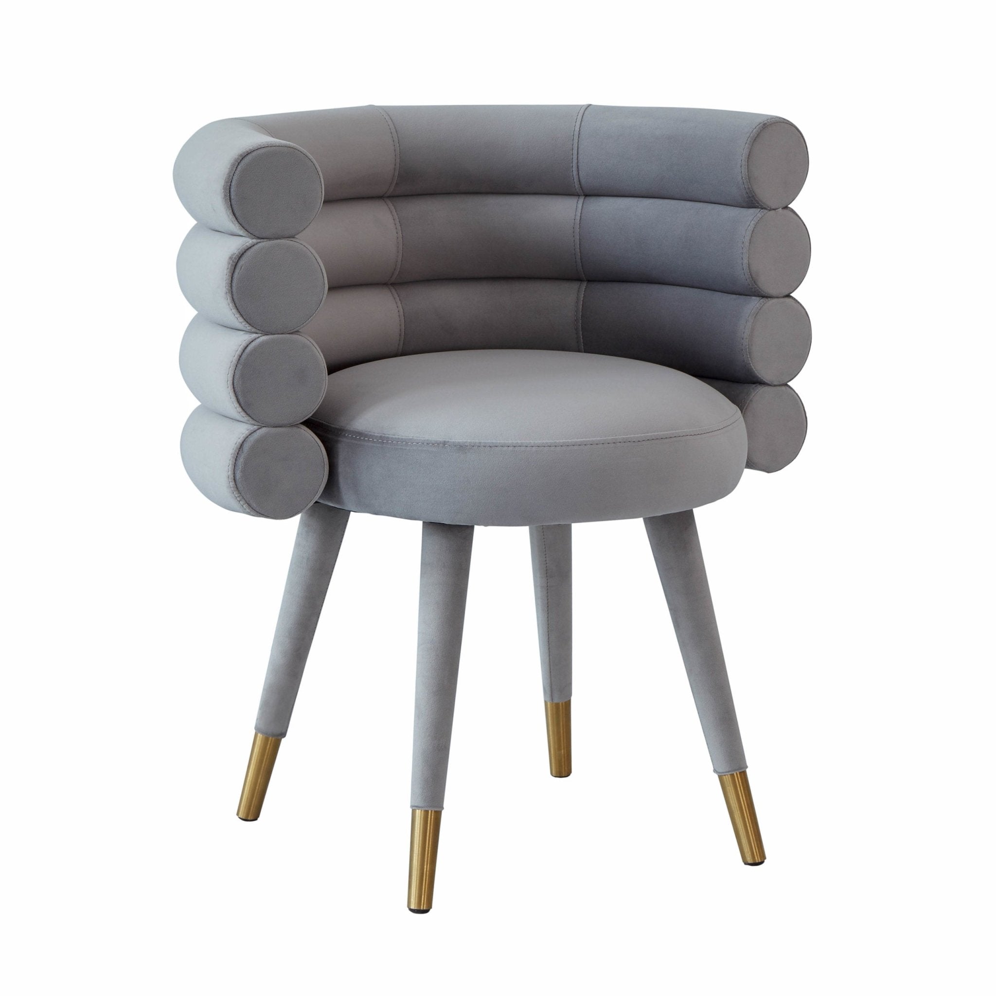 Betty Grey Velvet Dining Chair Dining Chairs| TOV