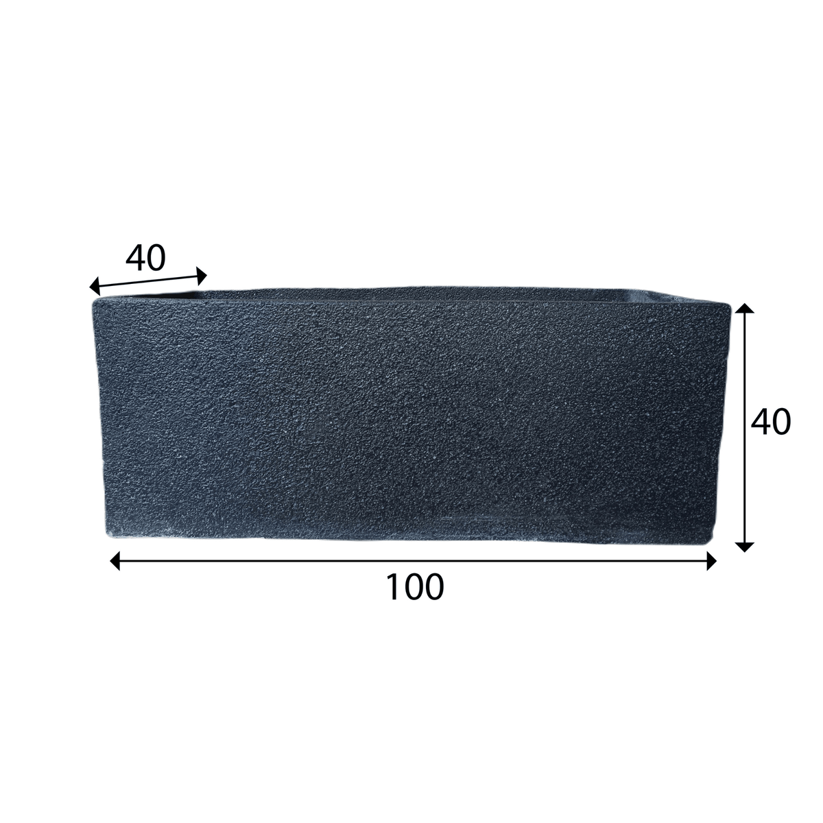 Black Foam Indoor/Outdoor Plant Pot By Roots 40W*100D*40H. Planter| Roots Furniture