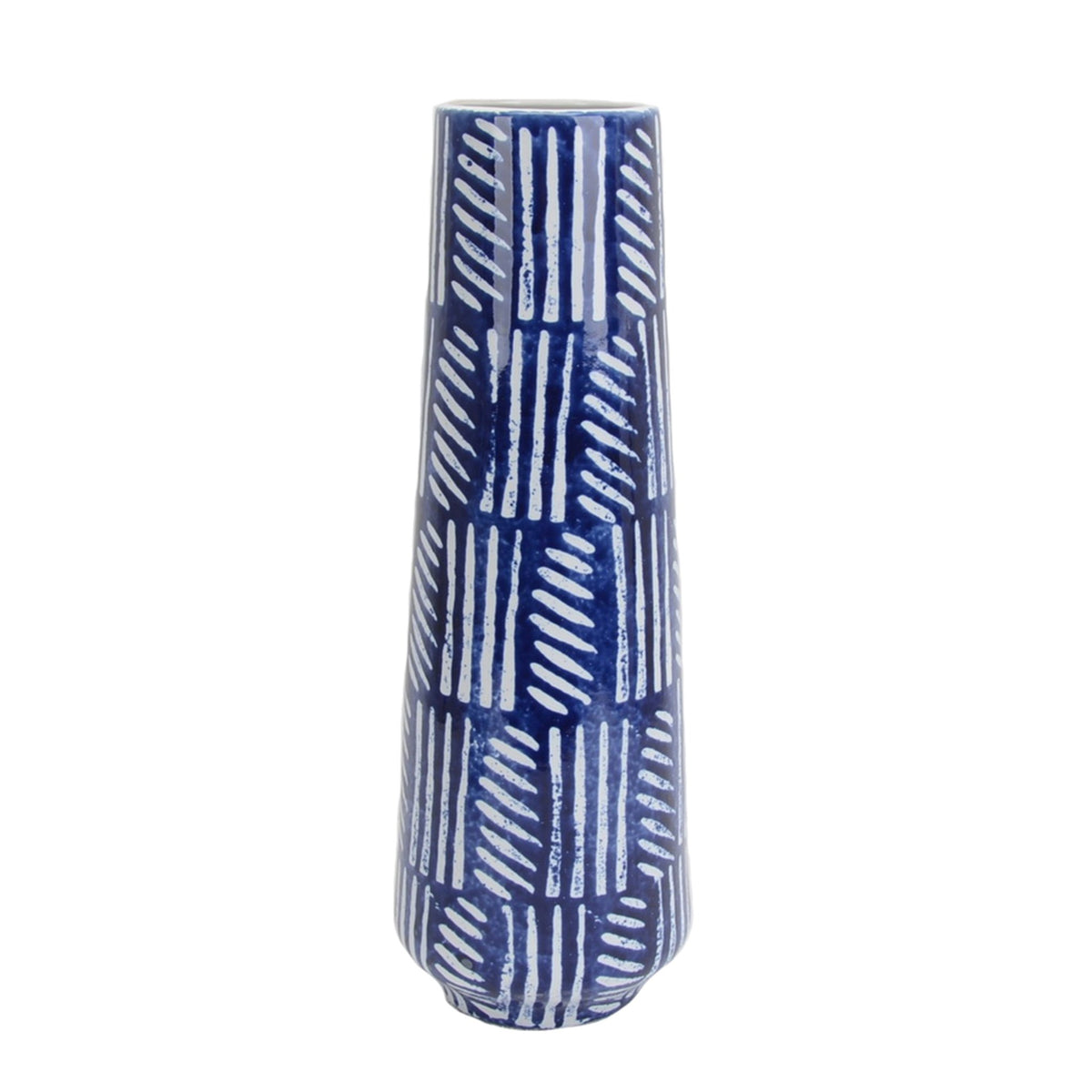 BLUE/WHITE PAINTED GLAZE VASE 18.75" Vases and Jars| Sagebrook Home