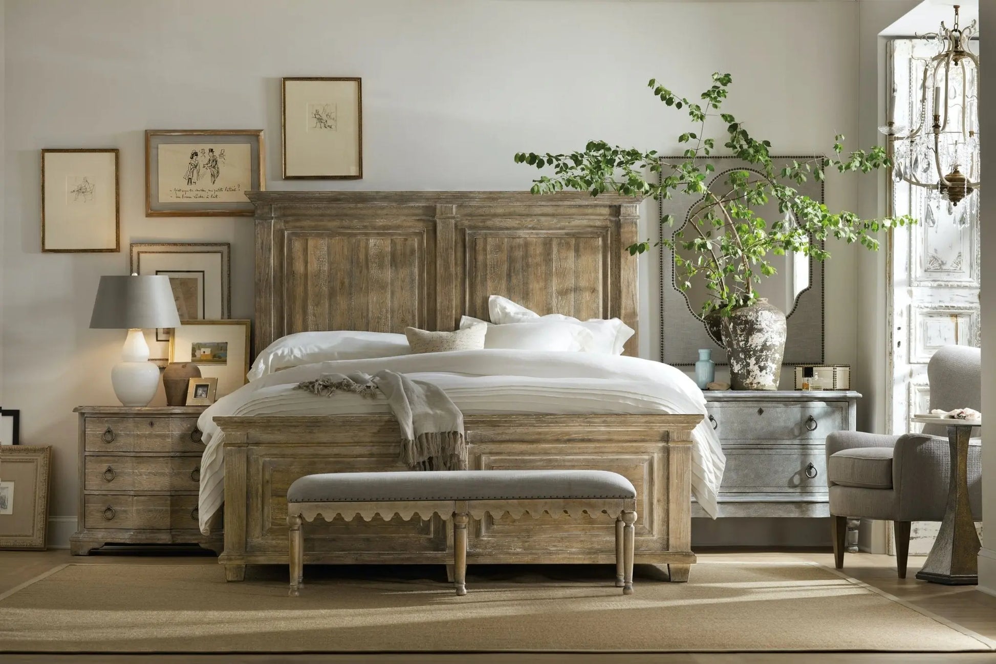 Boheme Bastogne Three-Drawer Nightstand Nightstands| Hooker