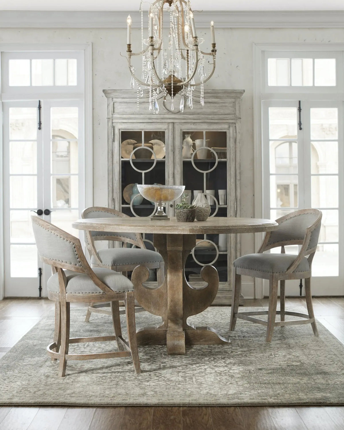 Boheme Garnier Barrel Back Counter Stool Chairs| Hooker