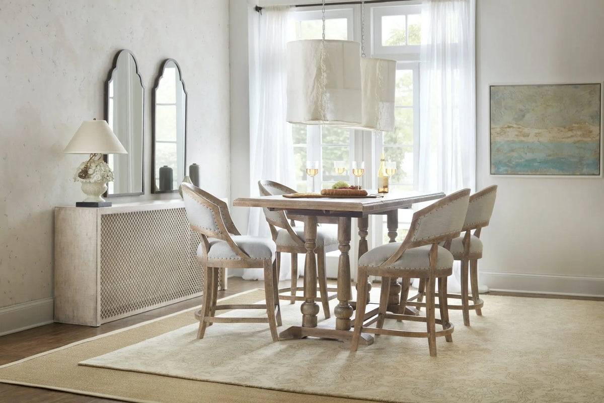 Boheme Garnier Barrel Back Counter Stool Chairs| Hooker