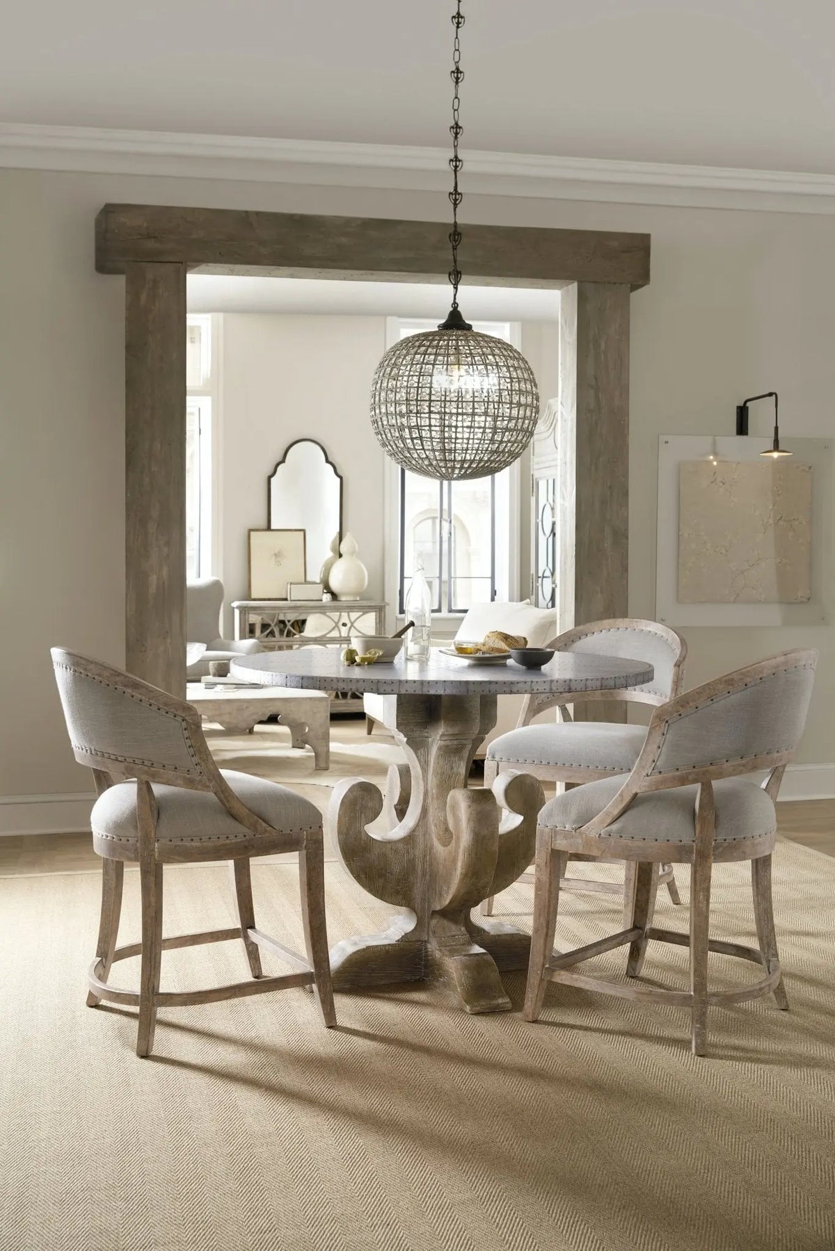 Boheme Garnier Barrel Back Counter Stool Chairs| Hooker