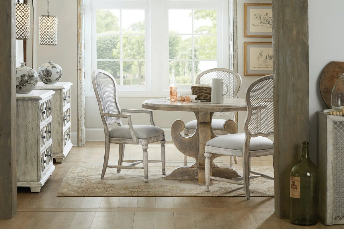 Boheme Gaston Metal Back Side Chair - 2 per carton/price ea Chairs| Hooker