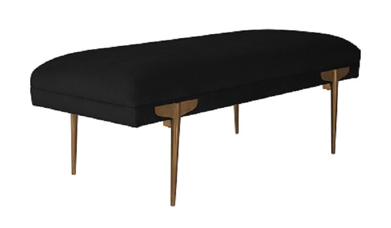 Brno Black Velvet Bench Benches| TOV