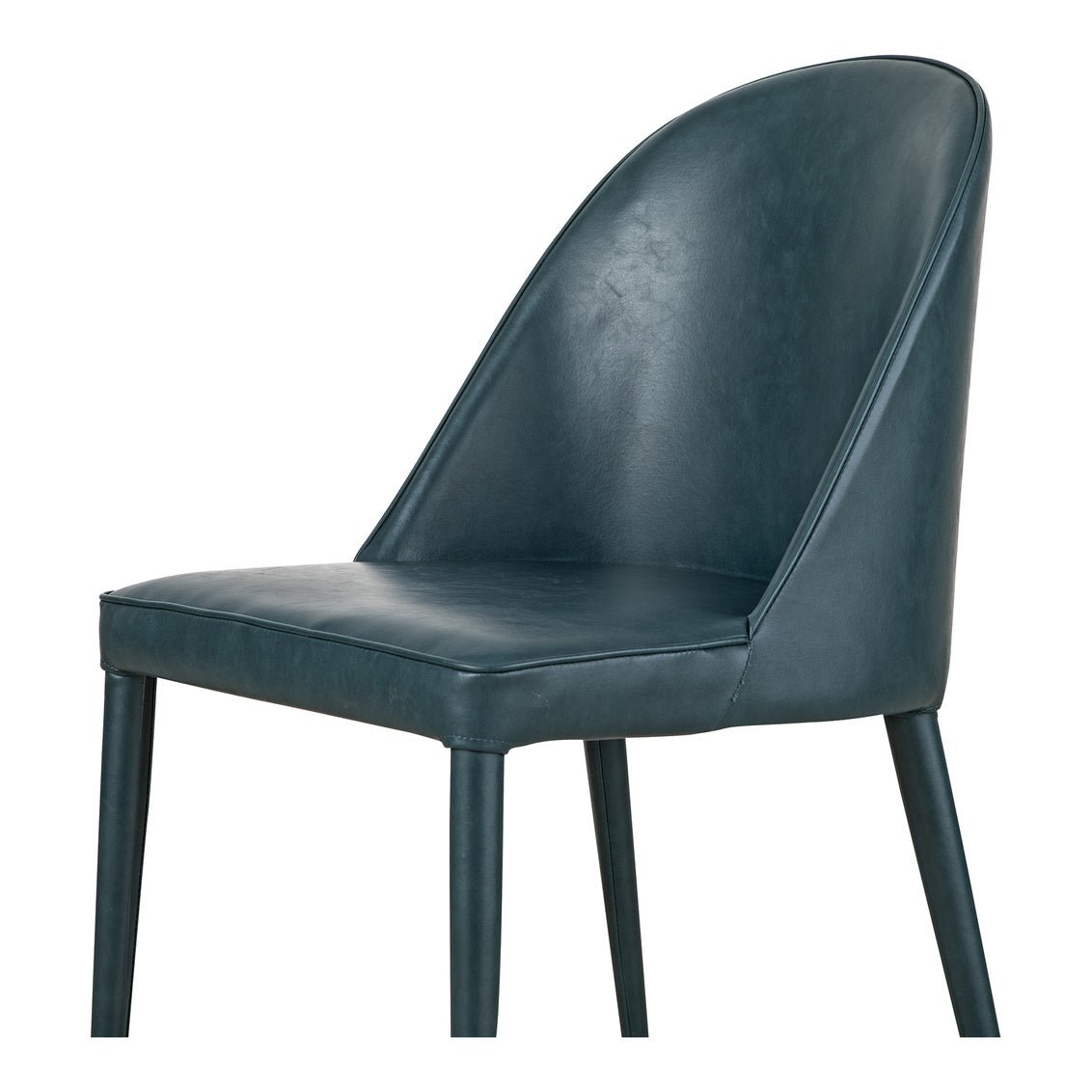 Burton Dining Chair Dark Teal Vegan Leather-M2 Dining Chairs| Moe's Home