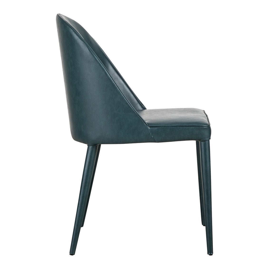 Burton Dining Chair Dark Teal Vegan Leather-M2 Dining Chairs| Moe's Home