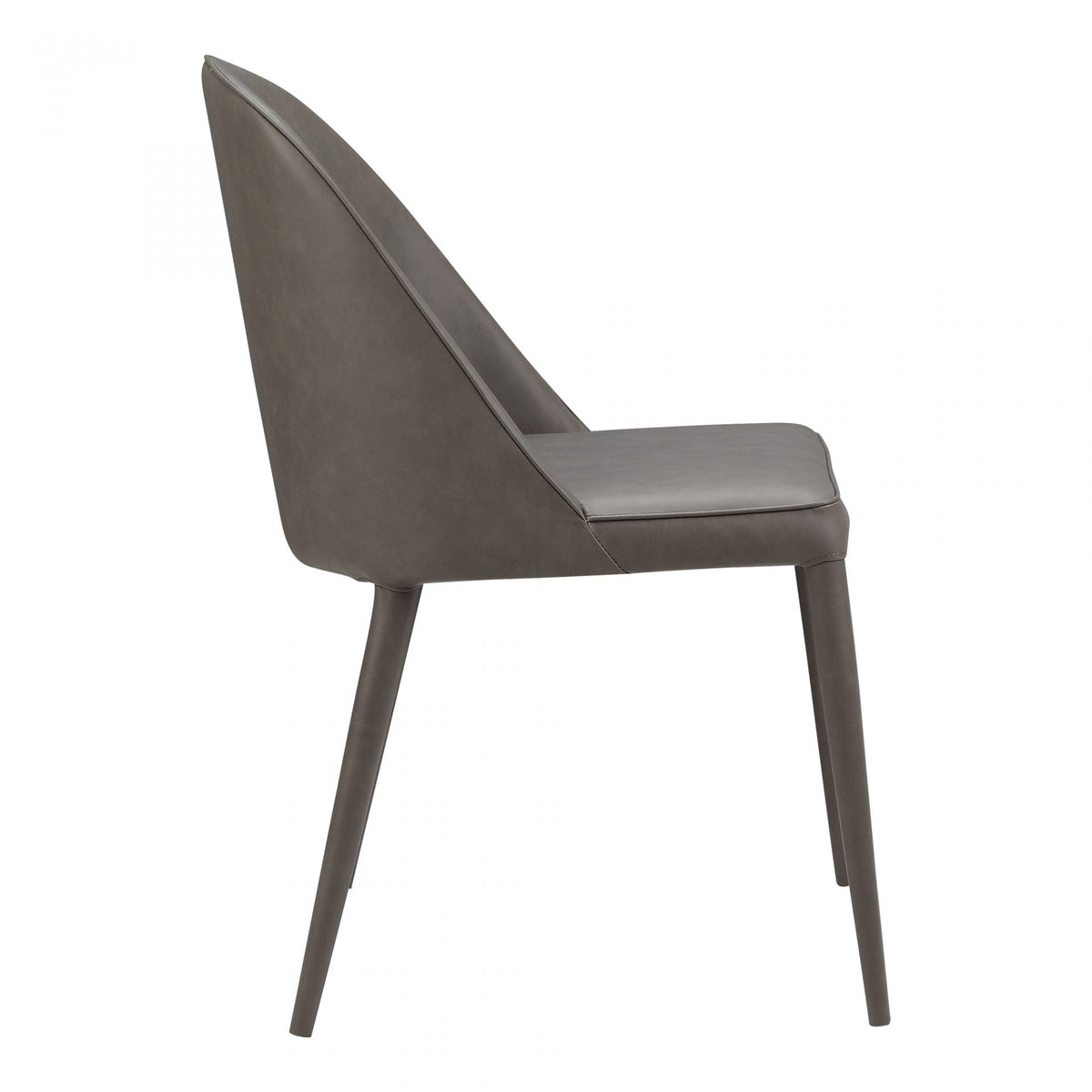 Burton Dining Chair Grey Vegan Leather-M2 Dining Chairs| Moe's Home