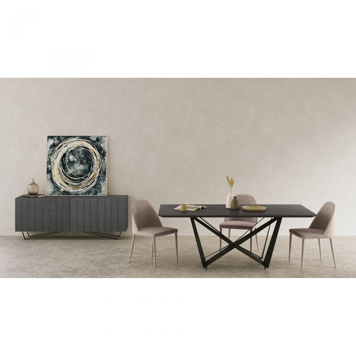 Burton Fabric Dining Chair Light Grey-M2 Dining Chairs| Moe's Home