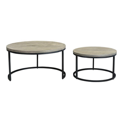 Drey Round Nesting Coffee Tables Set Of 2 - Al Rugaib Furniture (4583190823008)