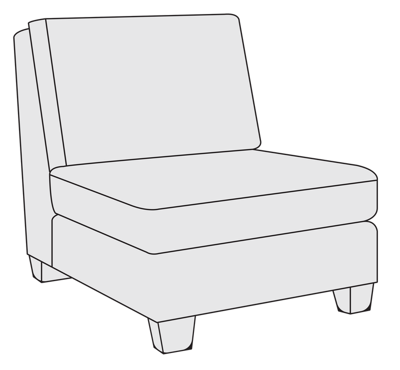 Bernhardt Larson Armless Chair - B5030 (6624907624544)