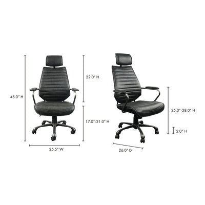 Executive Swivel Office Chair Black (4583170572384)