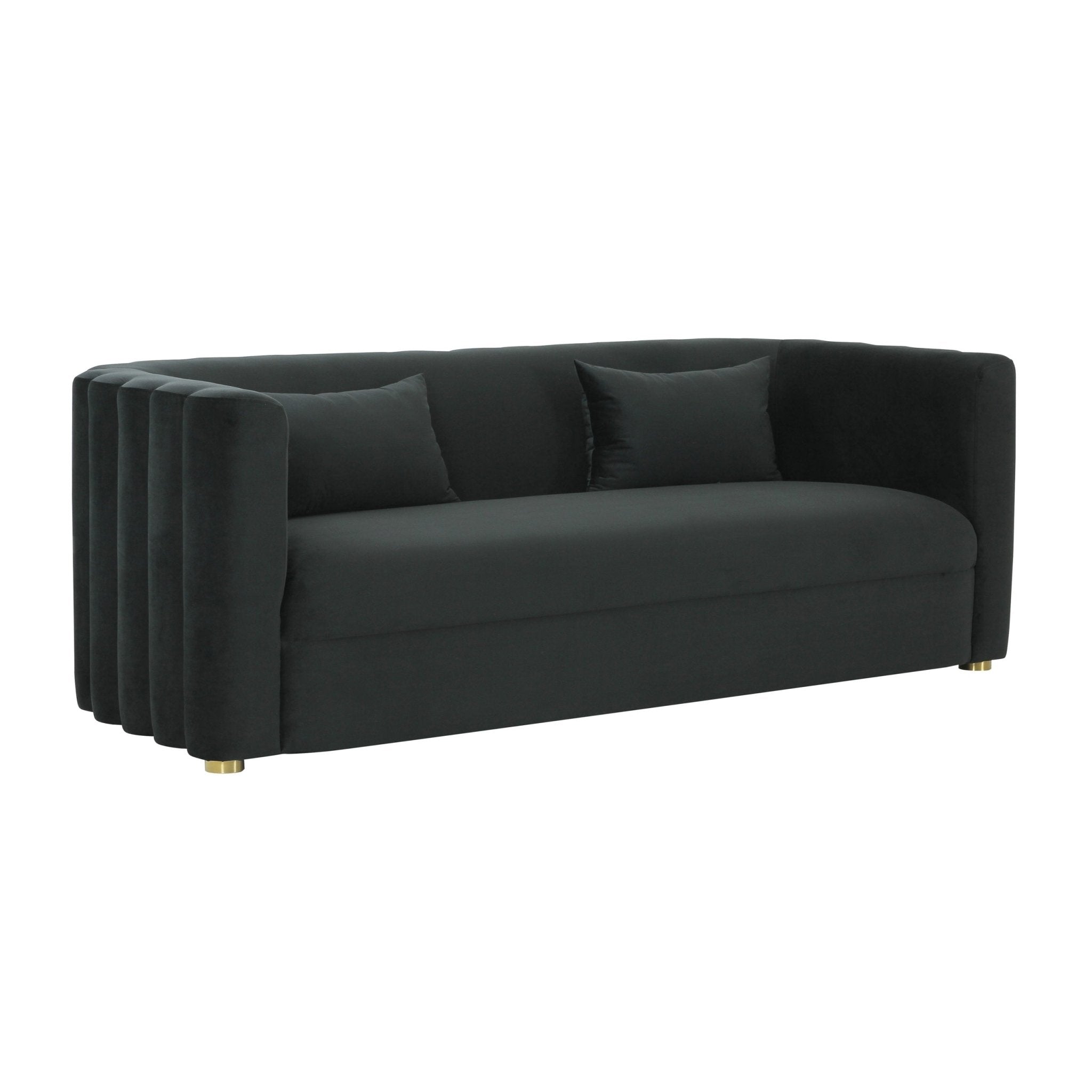 Callie Black Velvet Sofa Sofas & Loveseats| TOV
