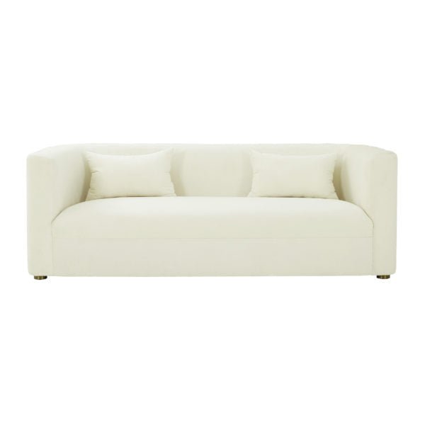 Callie Cream Velvet Sofa Sofas & Loveseats| TOV