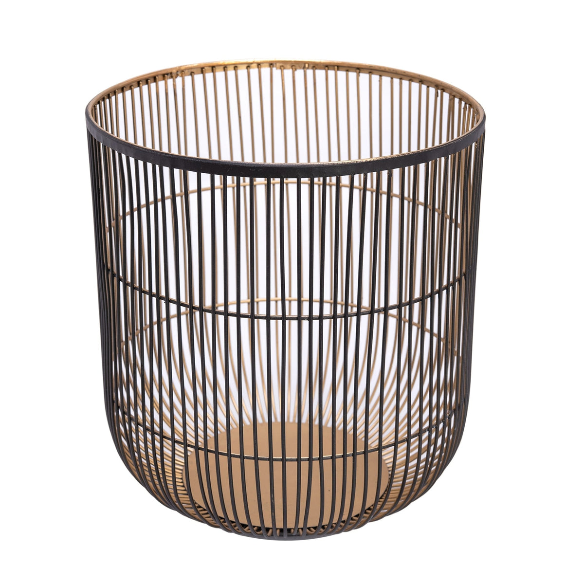 CANDLE HOLDER 24*24*26.5CM GOLD AND BLACK Candle Holders| Alrugaib Furniture X Nice