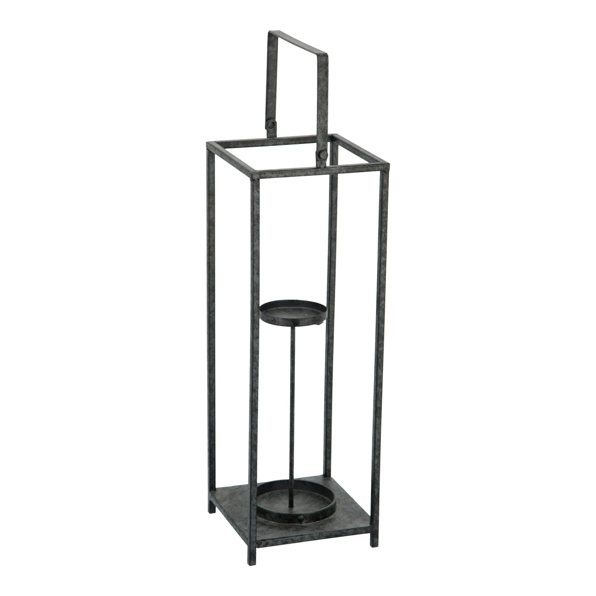 CANDLE HOLDER BLACK 15X15*54 CM Candle Holders| Alrugaib Furniture X Nice