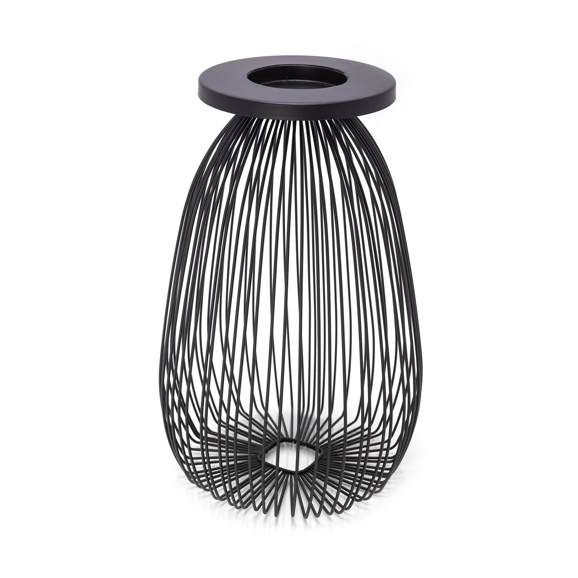 CANDLE HOLDER BLACK BIG 21.5X21.5X35CM Candle Holders| Alrugaib Furniture X Nice