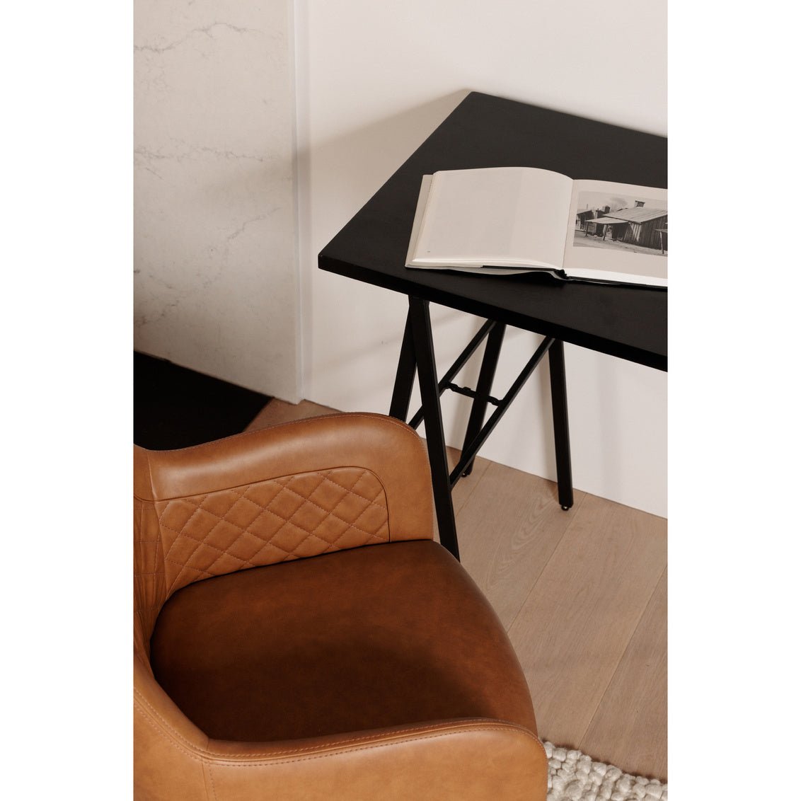 Cantata Dining Chair Tawny Vegan Leather-M2 Dining Chairs| Moe's Home