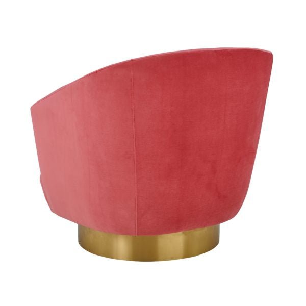 Canyon Hot Pink Velvet Swivel Chair Chairs| TOV