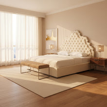 Carolina Cream Velvet Bed in King