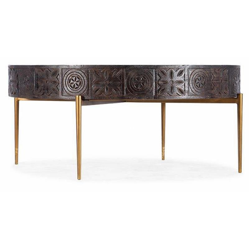 Carved Round Cocktail Table Coffee Tables| Hooker