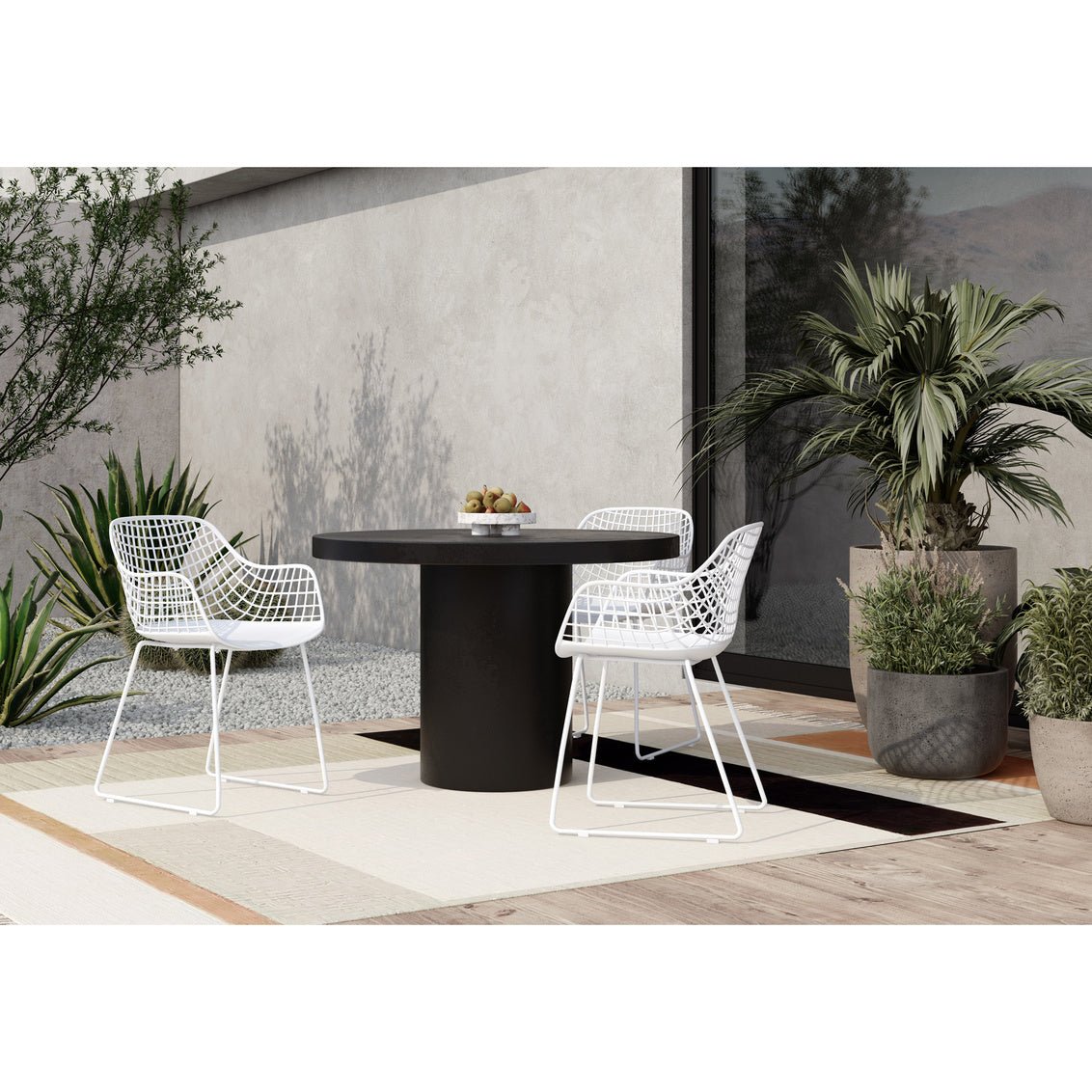 Cassius Outdoor Dining Table Black Outdoor Living| Moe's Home