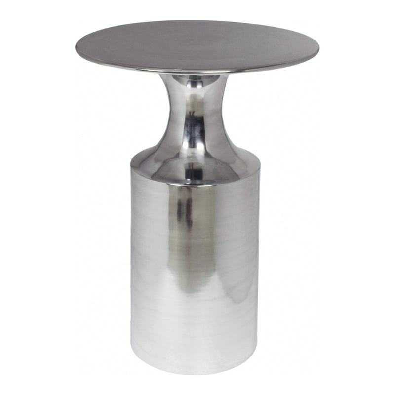 Rassa Polished Silver Accent Table