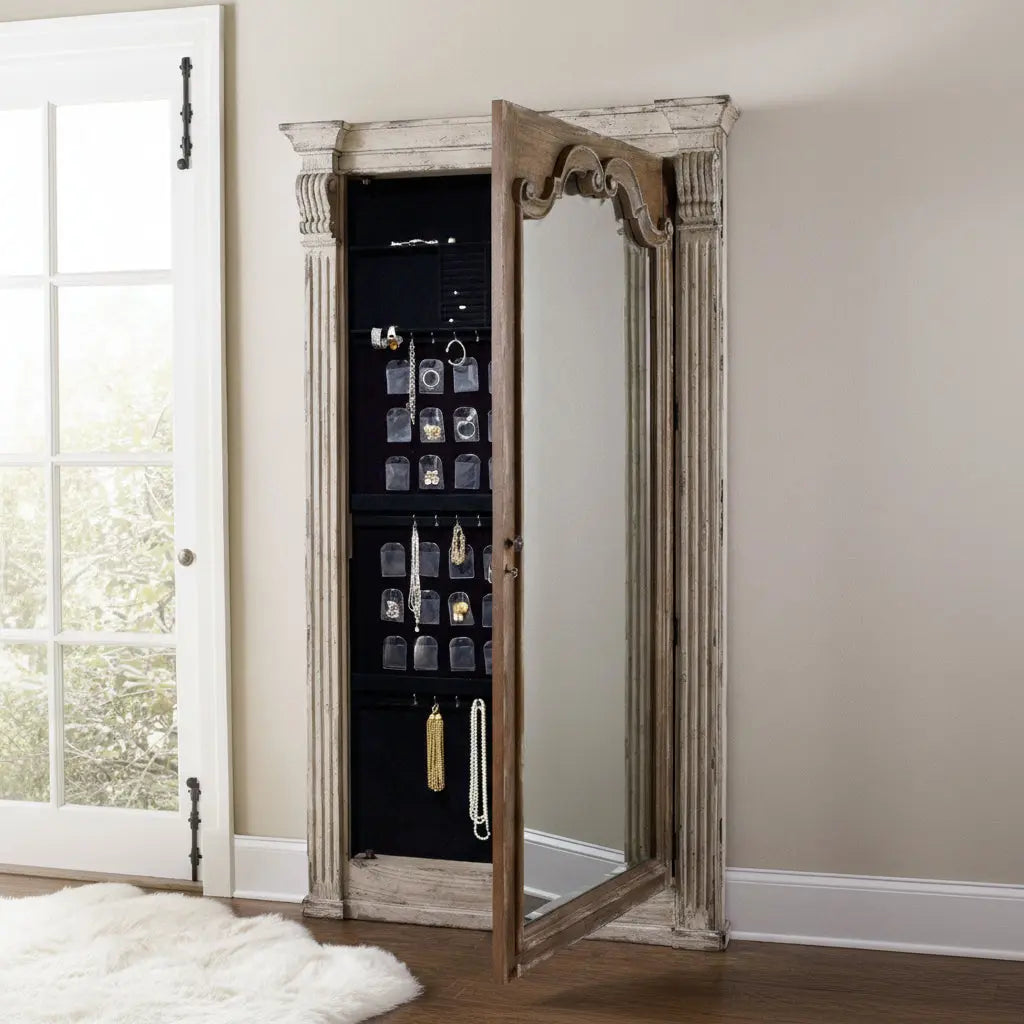 Chatelet Floor Mirror w/Jewelry Armoire Storage Mirrors| Hooker