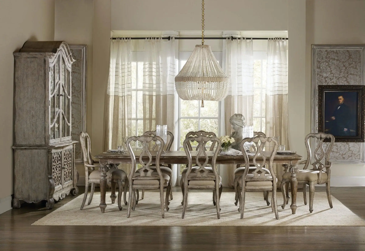 Chatelet Rectangle Leg Dining Table with Two 18'' Leaves Dining Tables| Hooker