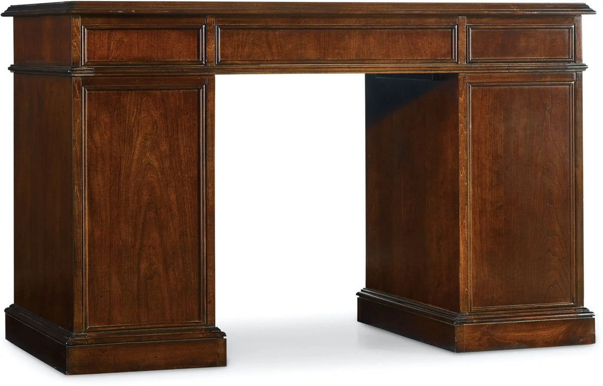 Cherry Knee-Hole Desk-Bow Front Office Desks| Hooker