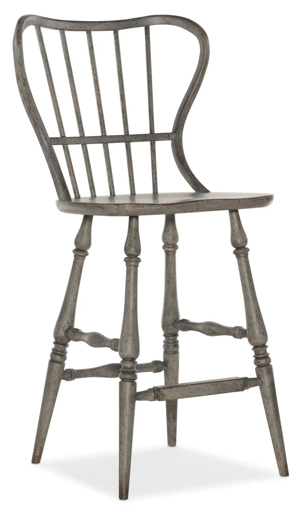 Ciao Bella Spindle Back Bar Stool-Speckled Gray Chairs| Hooker