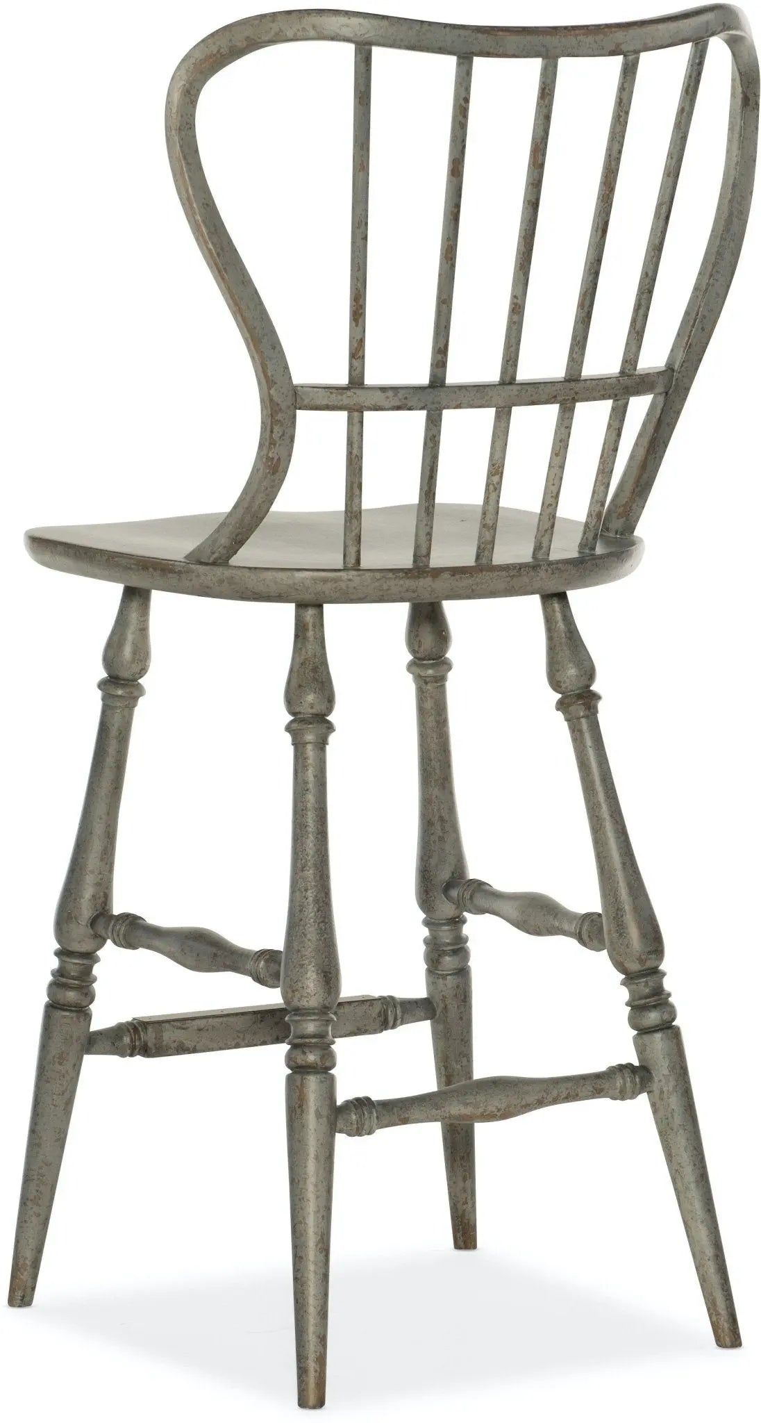 Ciao Bella Spindle Back Bar Stool-Speckled Gray Chairs| Hooker