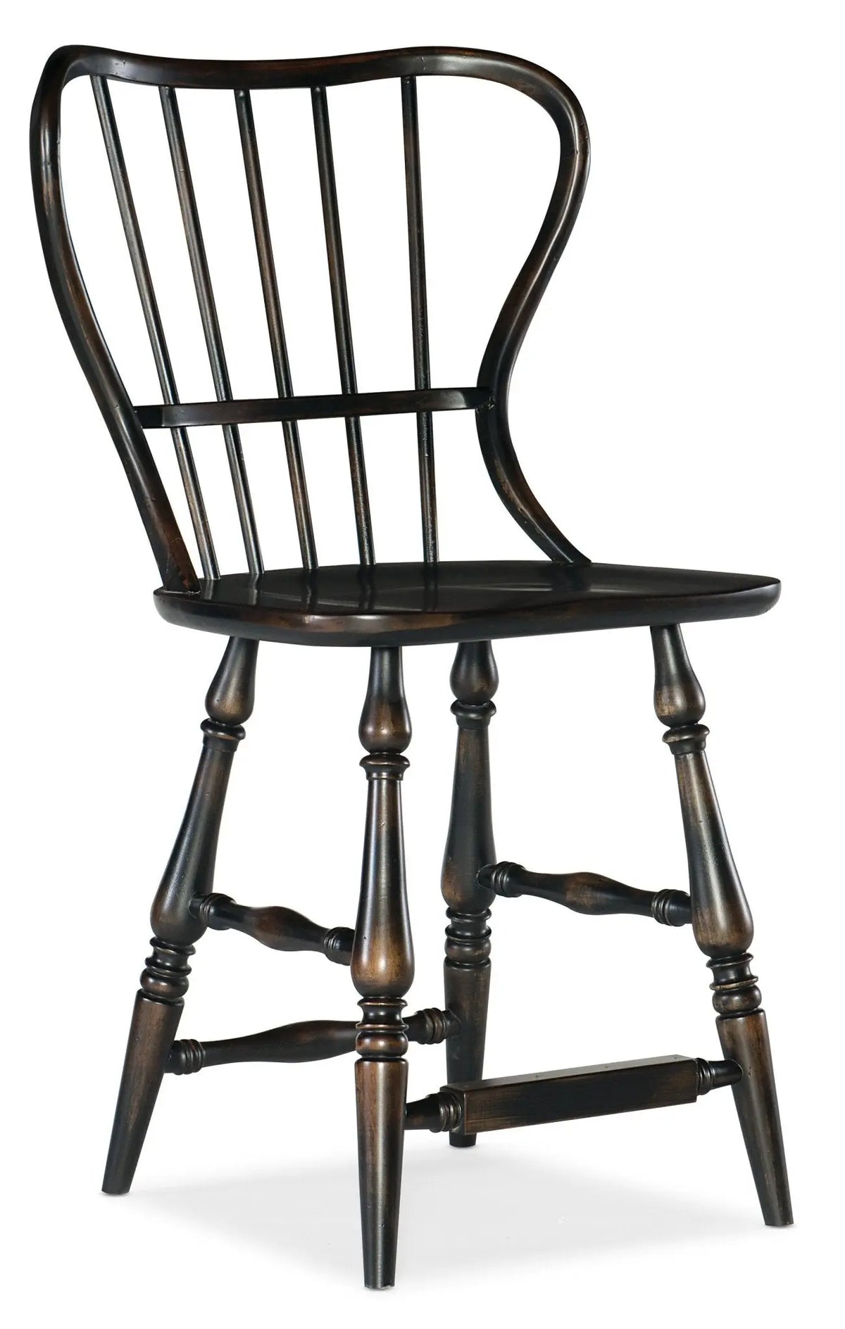 Ciao Bella Spindle Back Counter Stool-Black Chairs| Hooker