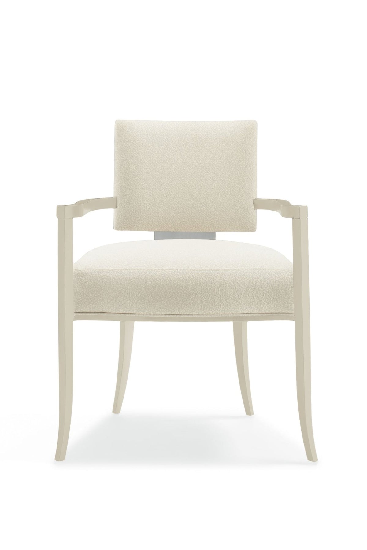 Classic - Reserved Seating Arm Chair (White) Dining Chairs| Caracole