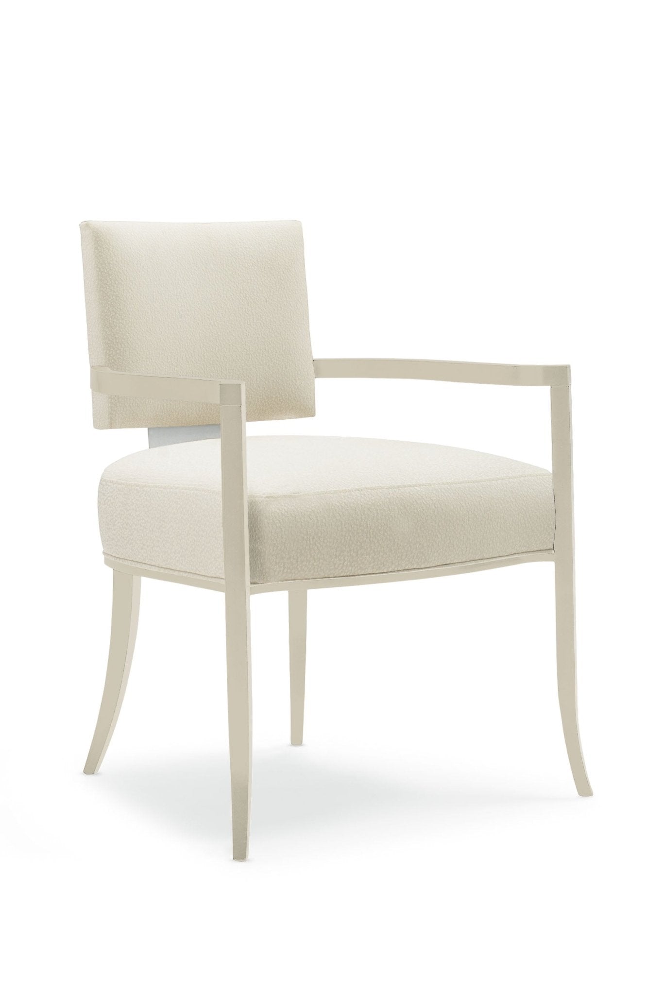 Classic - Reserved Seating Arm Chair (White) Dining Chairs| Caracole