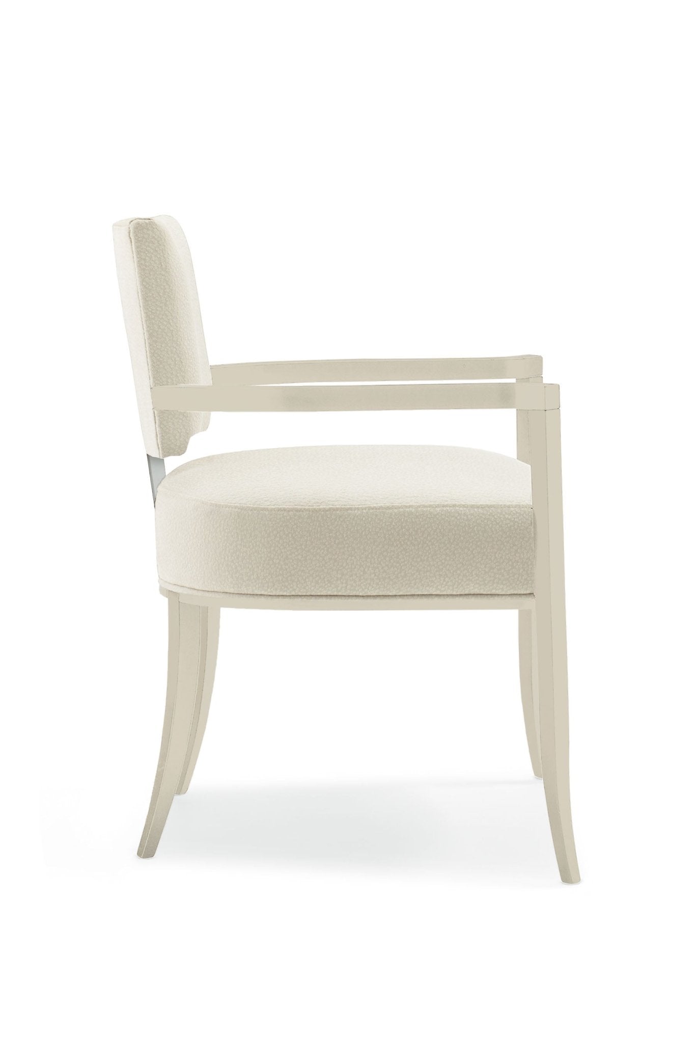 Classic - Reserved Seating Arm Chair (White) Dining Chairs| Caracole