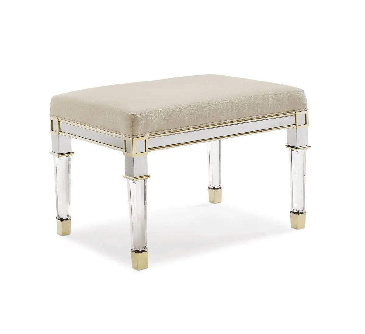 Classic - Silver And Gold Ottoman Benches| Caracole