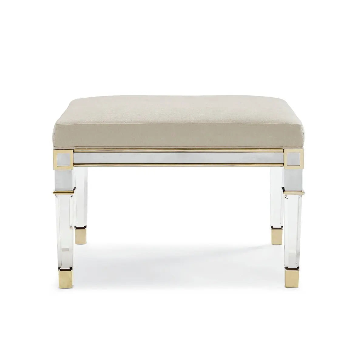 Classic - Silver And Gold Ottoman Benches| Caracole