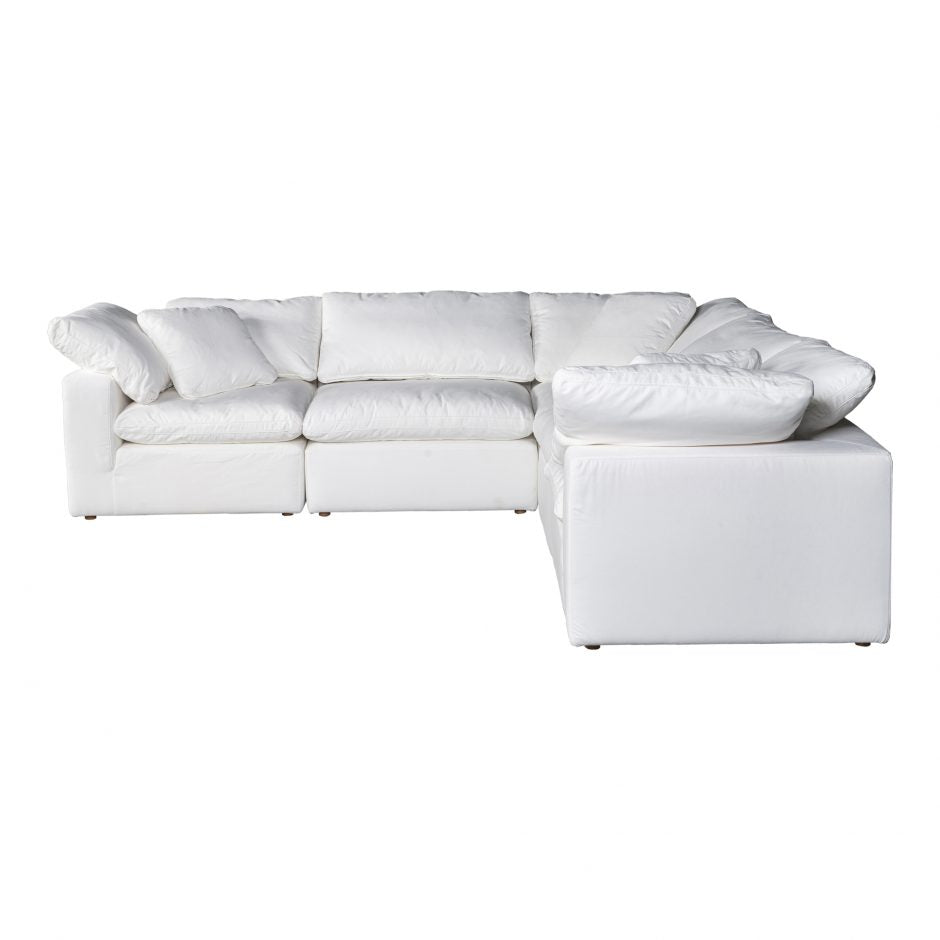 Clay Classic L Modular Sectional Livesmart Fabric White Sectionals| Moe's Home