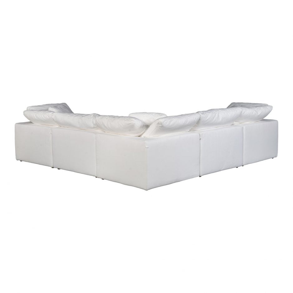 Clay Classic L Modular Sectional Livesmart Fabric White Sectionals| Moe's Home
