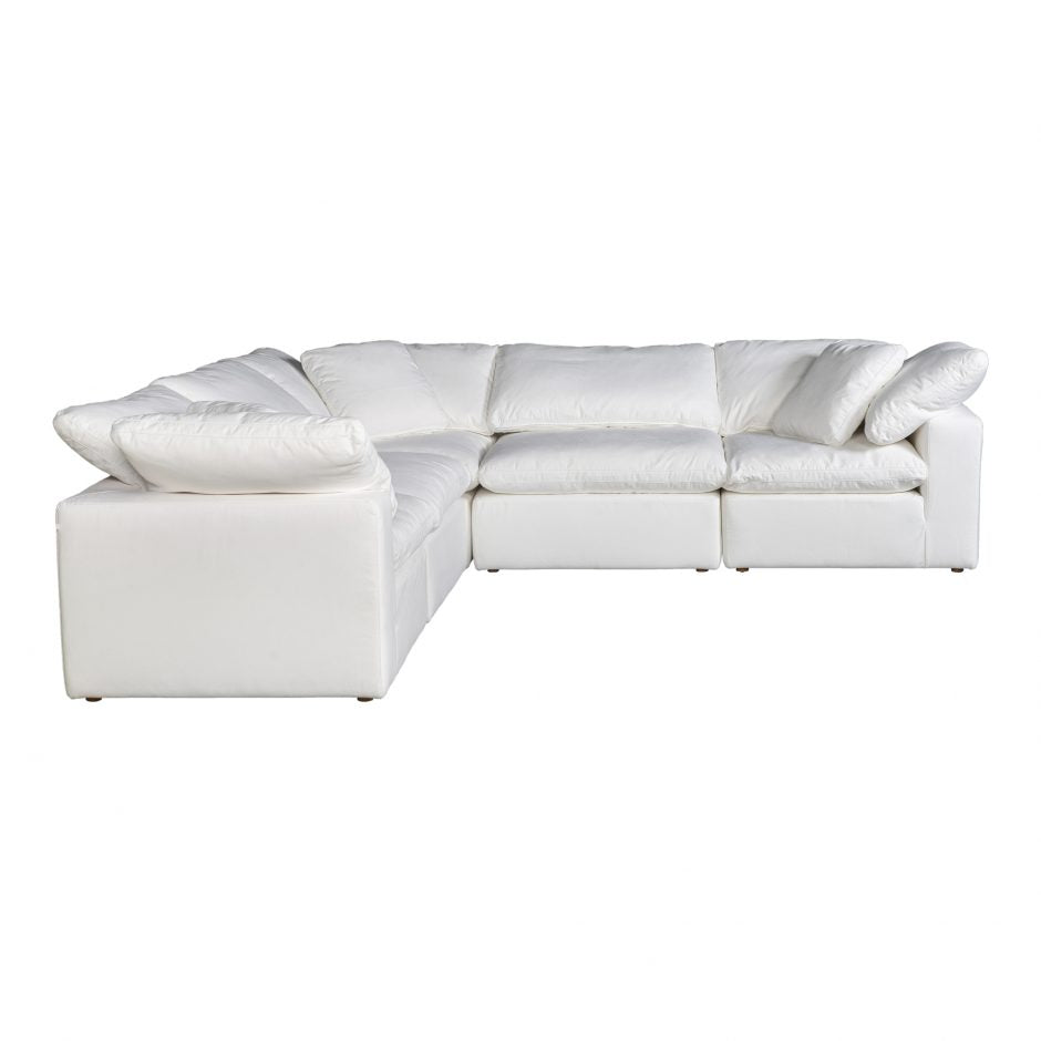 Clay Classic L Modular Sectional Livesmart Fabric White Sectionals| Moe's Home