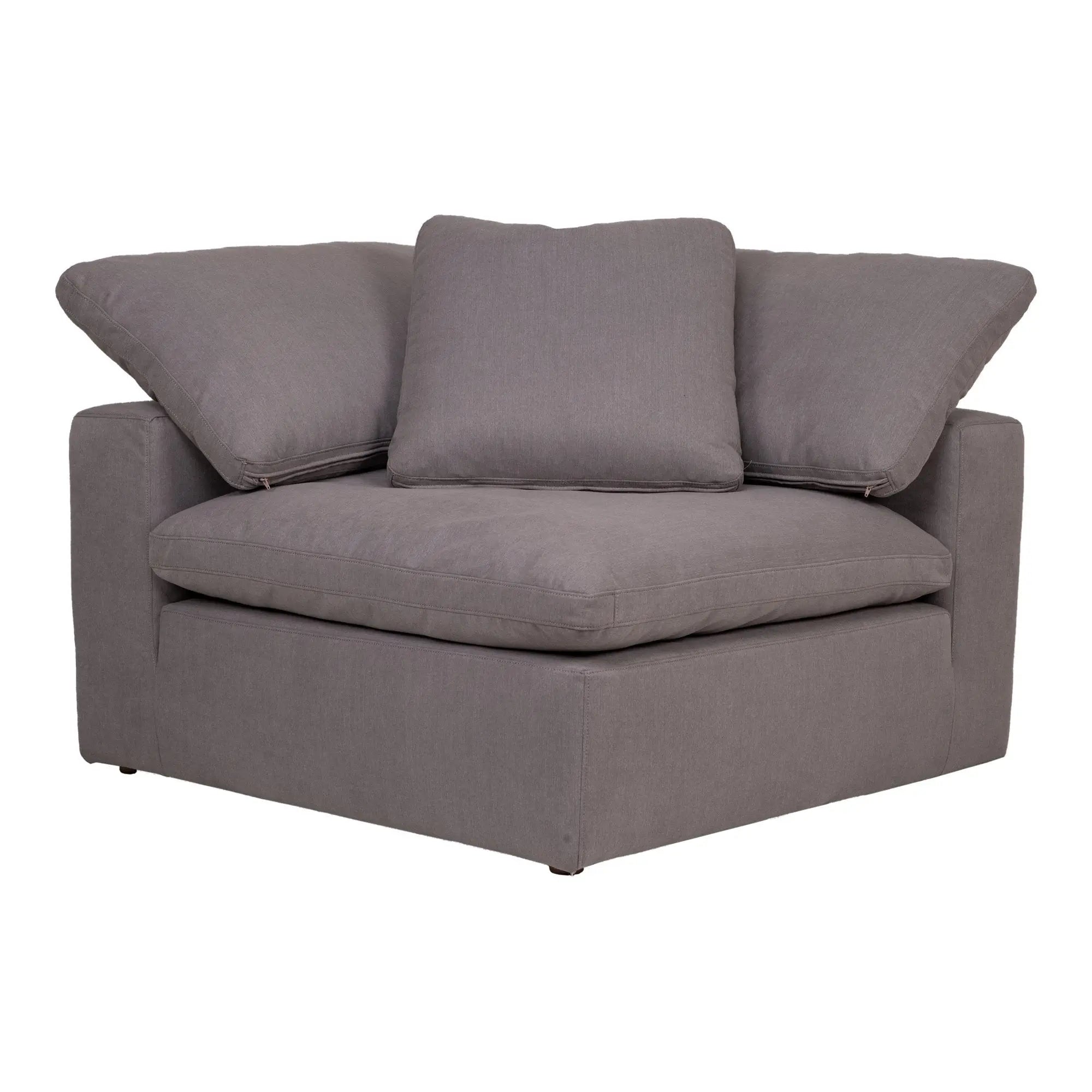 Clay Corner Chair Livesmart Fabric Light Grey Sectionals| Moe's Home