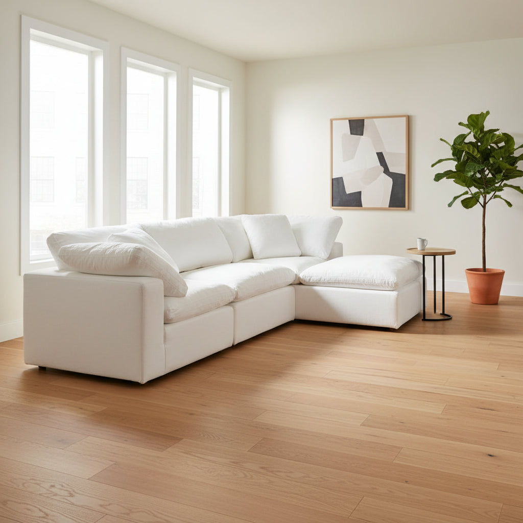 Clay Dream Modular Sectional Livesmart Fabric White Sectionals| Moe's Home