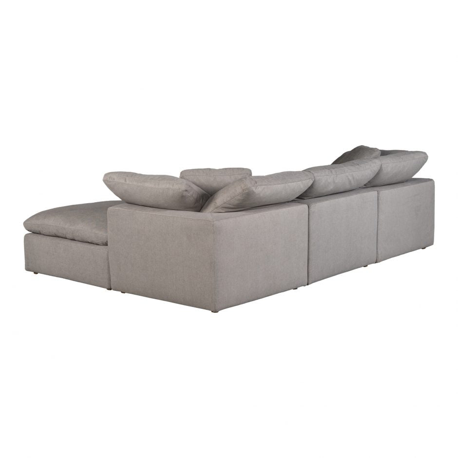 Clay Lounge Modular Sectional Livesmart Fabric Light Grey Sectionals| Moe's Home