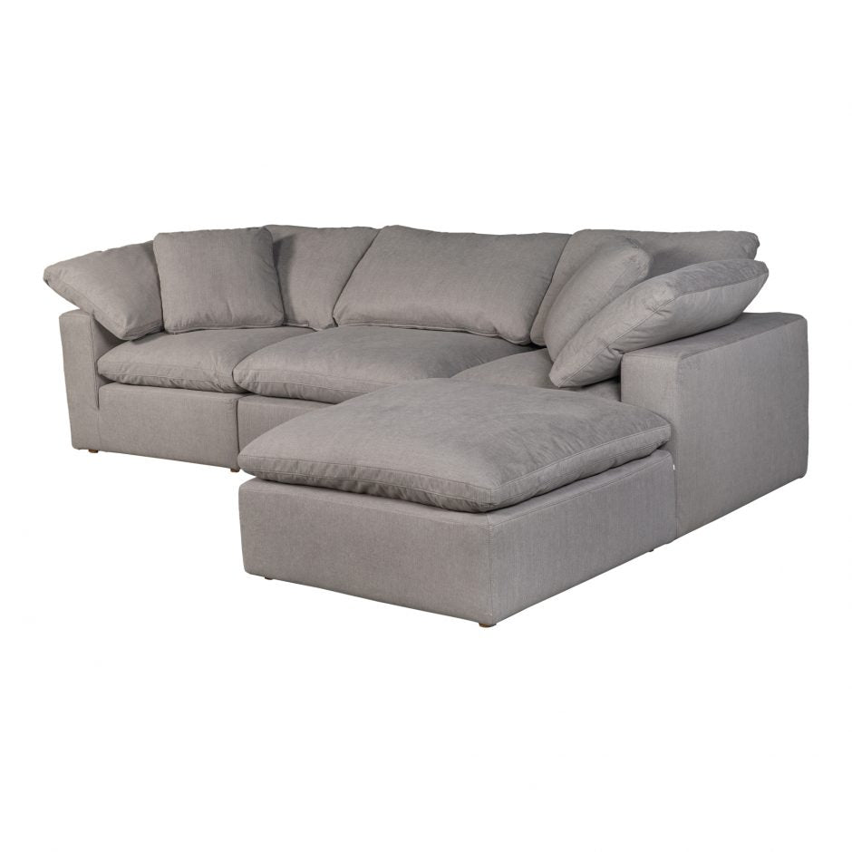 Clay Lounge Modular Sectional Livesmart Fabric Light Grey Sectionals| Moe's Home