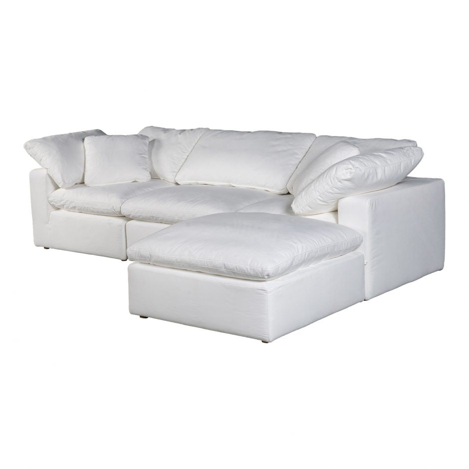 Clay Lounge Modular Sectional Livesmart Fabric White Sectionals| Moe's Home