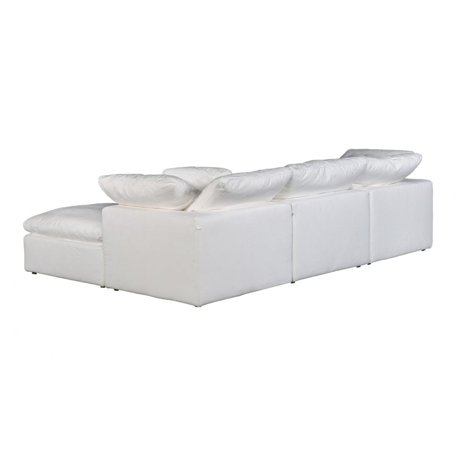 Clay Lounge Modular Sectional Livesmart Fabric White Sectionals| Moe's Home