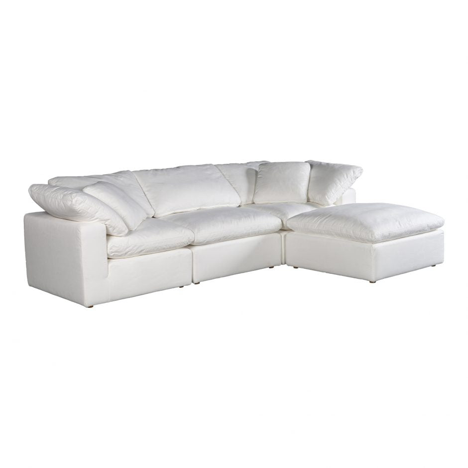 Clay Lounge Modular Sectional Livesmart Fabric White Sectionals| Moe's Home